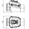 Backventil för Avlopp 110mm Låsbar Klaff 6 mått på backventil 110mm för avlopp
