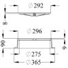 Betäckning 300mm mått ritning