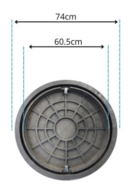 Brunnslock Ritning 74cm