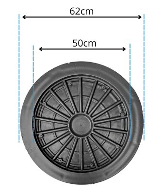 lätt brunnslock 60cm teknisk ritning