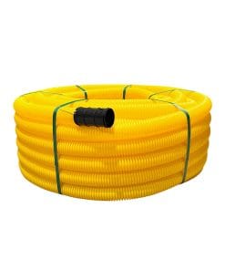 Kabelskydd dim 50 i 50m ring. För nedgrävning, dubbelväggig med dragtråd och slät insida.