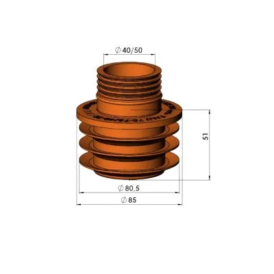Gumminippel 75-70mm > 50-40mm 2 Gumminippel-ritning-faluplast
