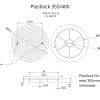 Brunnslock 355/400mm 3 Plastlock 355/400mm teknisk ritning mått