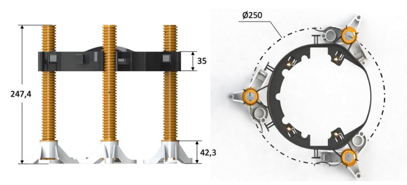 faluplast robust golvbrunnsfixtur ritning med mått 