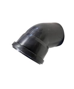 enkelmuffad avloppsböj 110x45° PP svart