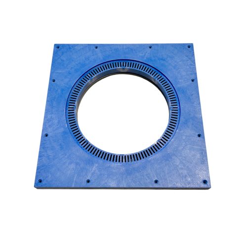 Monteringsplatta Utgård vid installation i träbjälklag, vändbar.