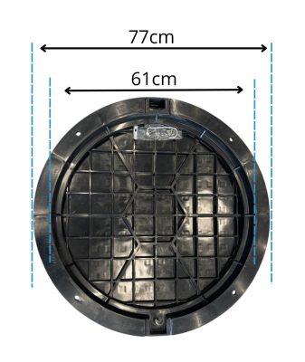 Lätt Brunnslock Plast 4 Brunnslock mått 77cm