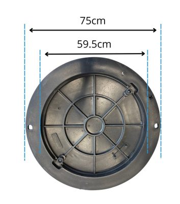 Lätt Brunnslock Plast 3 Brunnslock mått 75cm