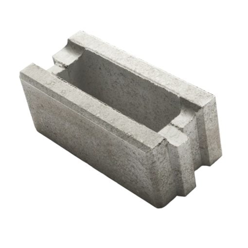 Iglo Normalblock, ihåligt för en lättare montering. Fyll med dränerat grus eller armering + betong för att bygga en hög fristående mur som klarar hög belastning. Stilren mur med raka kanter och slät yta.