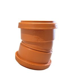 avloppsböj 110x15° dubbelmuffad