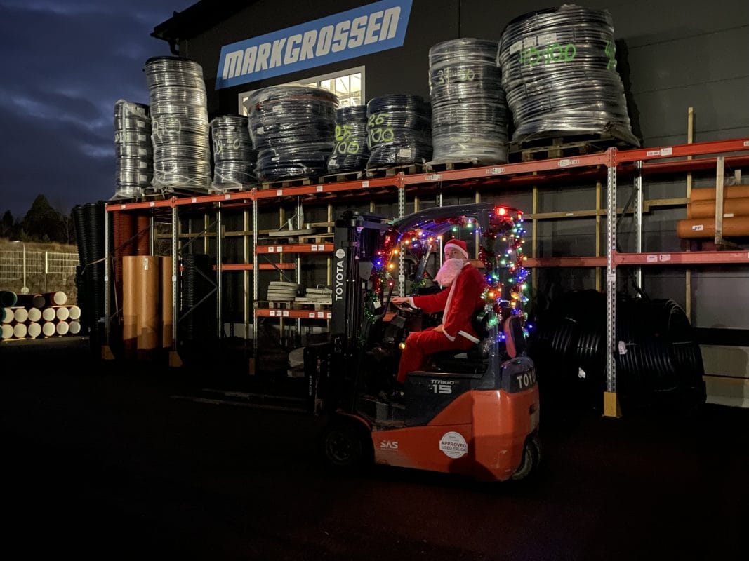 Jultomten hos markgrossisten