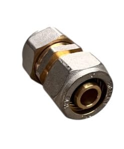 pex och pert skarvkoppling förnicklad mässing 20x20mm