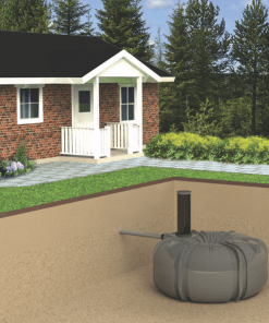 Sluten tank Vestelli nergrävs 5000liter och lågbyggd