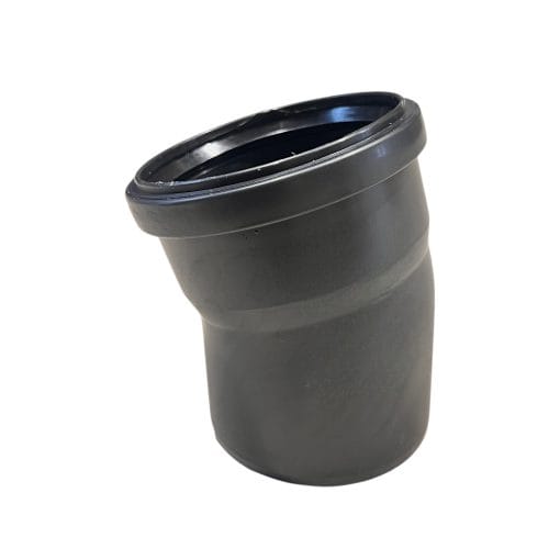 Avloppsböj 110x15° Svart 1 Avloppsböj 110x15° Svart Enkelmuffad