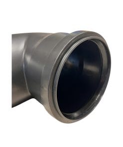 Avloppsböj 110x90° Svart med muff