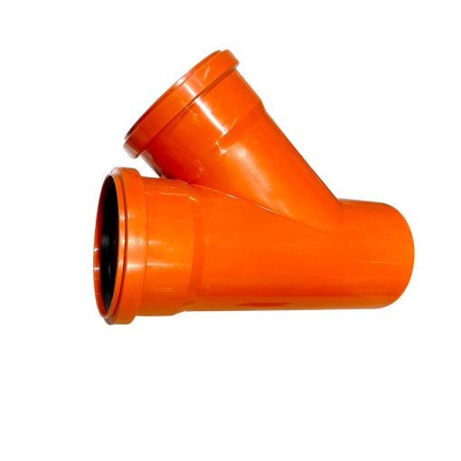 Grenrör 110/110x45° i PP plast. Kompatibla med 110mm delar och rör.