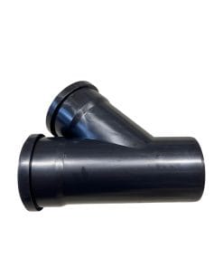 Grenrör 110x110x45° Liggandes Svart