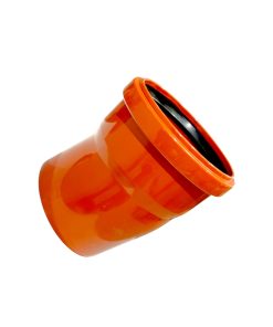 Markböj 110x15° i PP plast. Passar dim 110 rör.