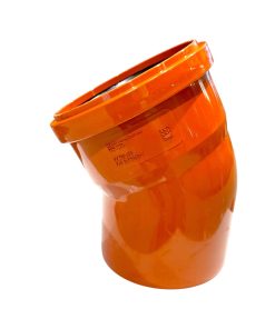 Markböj 110x30° i PP plast. Passar rör i dim 110mm.