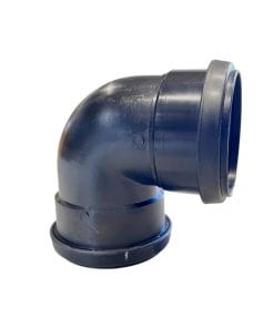 avloppsböj 110x90 svart och dubbelmuffad