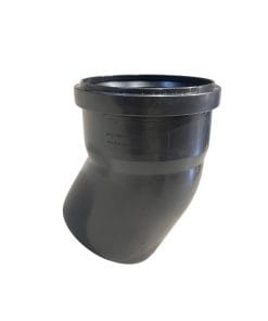avloppsböj 110x30° svart PP för avlopp samt dränering