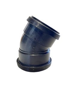 avloppsböj 110x30° dubbelmuffad svart