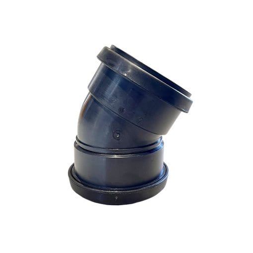Avloppsböj 110x30° PP Dubbelmuffad Svart 1 avloppsböj 110x30° dubbelmuffad svart