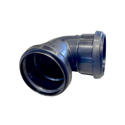 markböj 110mm 90° svart och dubbelmuffad