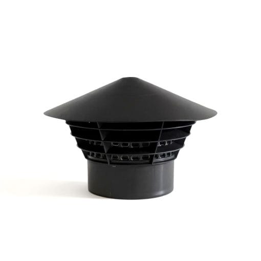 ventilationshatt svart dimension 110mm för infiltration och avlopp