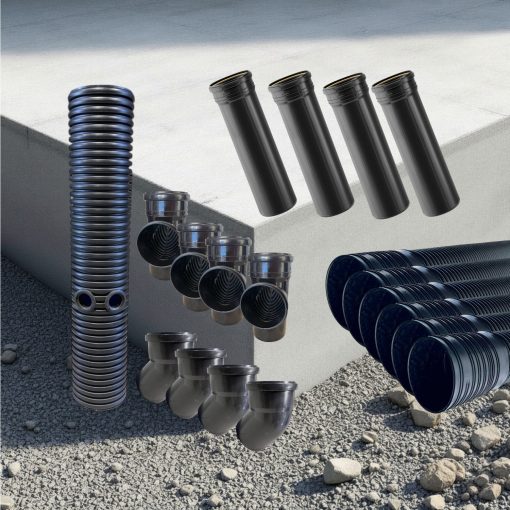 Dagvatten Rörpaket till Husgrund 1 dagvatten paket till husgrund med lövavskiljare och dagvattenbrunn