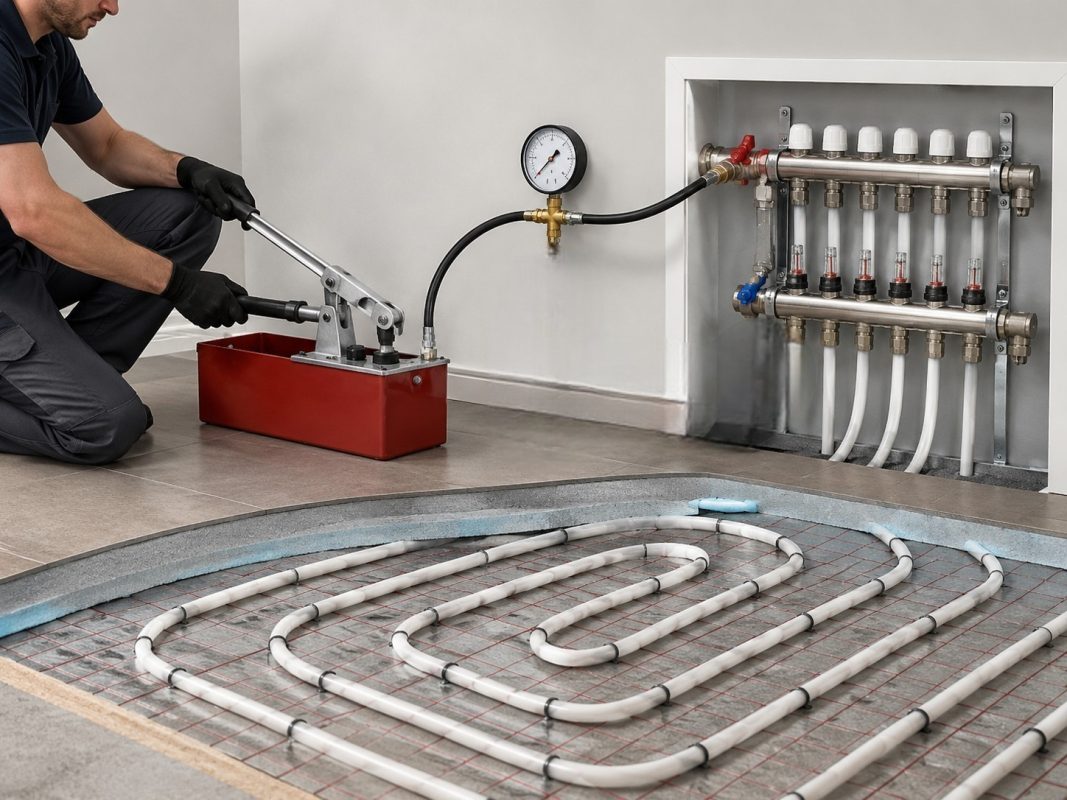 Provtryckning av golvvärme system